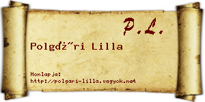 Polgári Lilla névjegykártya